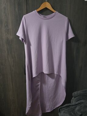 Love Lilac Short Sleeve Hi-Lo Tee Top